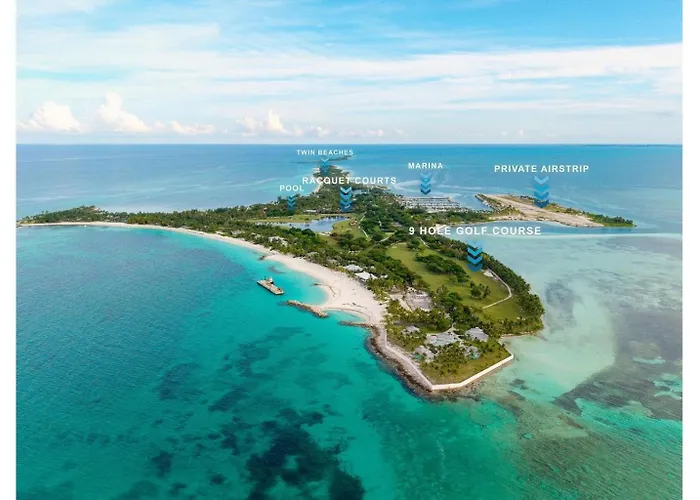 Private Island Estate 5Br & Dual Beachfront, Pool & Yacht Access Cat Cay Bahamas